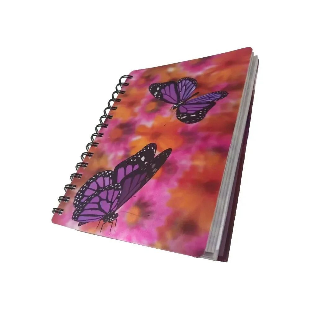 VINTAGE 2013 New!! 3D Dimension MONARCH BUTTERFLY Notebook Bohemian Artsy Hippie